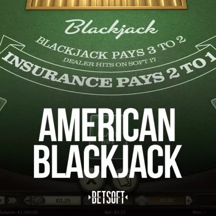 American Blackjack logo by Betsoft Gaming at rewards-casino