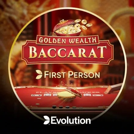 First Person Golden Wealth Baccarat by Evolution, showcased at casinorewards.at – game logo