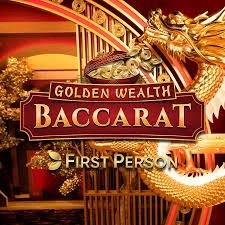 Golden Wealth Baccarat slot visual from Evolution available on casinorewards.at