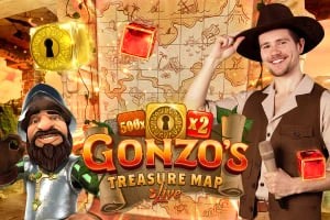 Gonzo's Treasure Map game by Evolution – logo hosted on rewards-casino