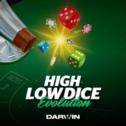 Play the High Low Dice Evolution slot by Darwin Gaming on rewards-casino