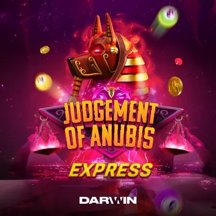 Official Lottery logo: Judgement of Anubis Express by Darwin Gaming at rewards-casino