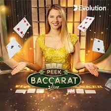 Peek Baccarat by Evolution, showcased at casinorewards.at – game logo