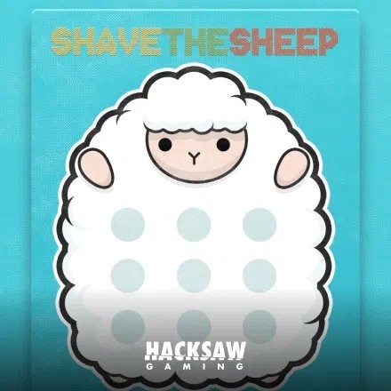 Official Lottery logo: Shave the Sheep by Hacksaw Gaming at rewards-casino